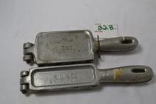 Pair of Palmer Sinker Molds including No. 301 and No. 401