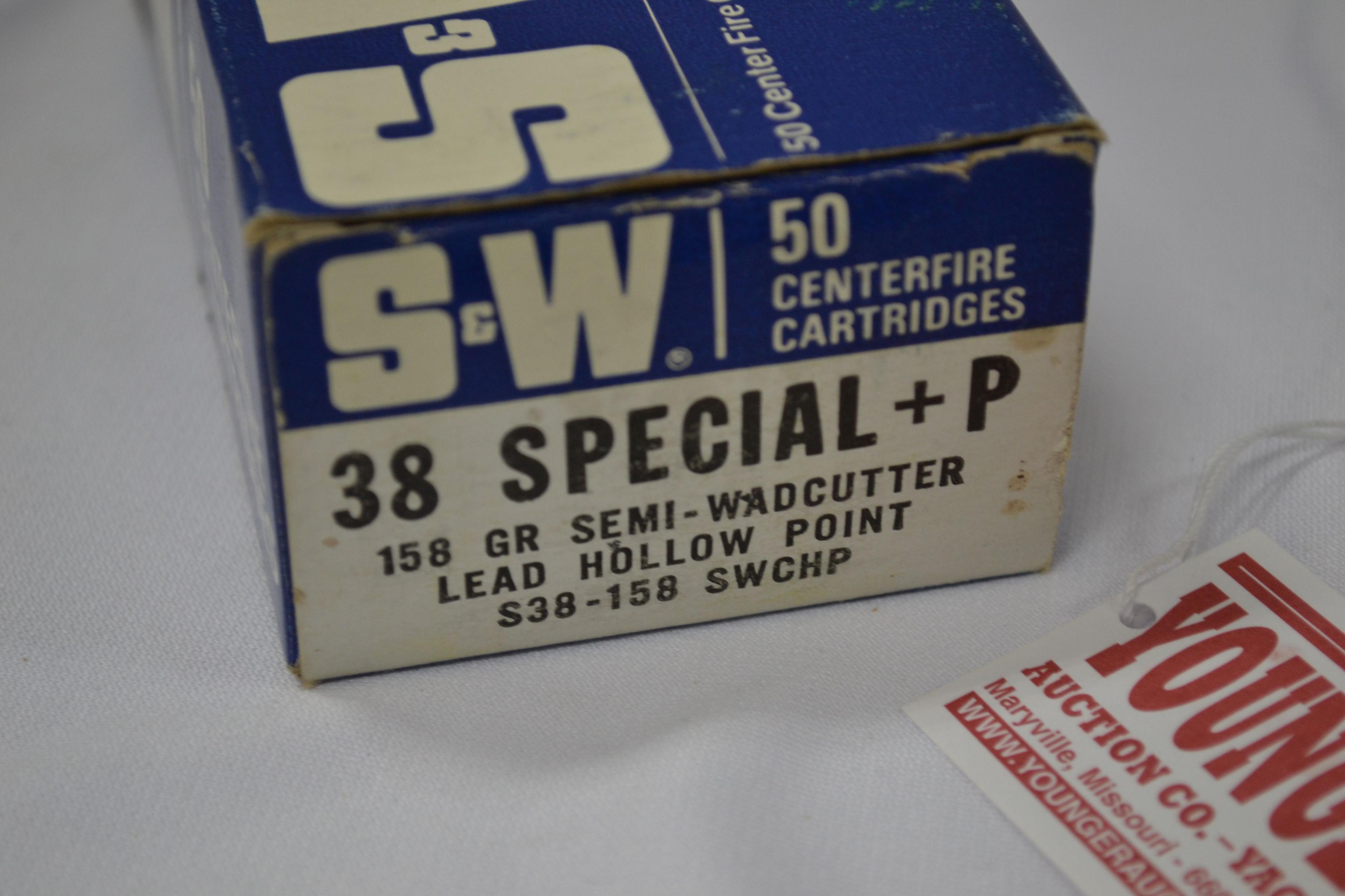 1 Box - S&W .38 SPL+P 158 gr. Semi-Wadcutter HP; 50 Rds./Box