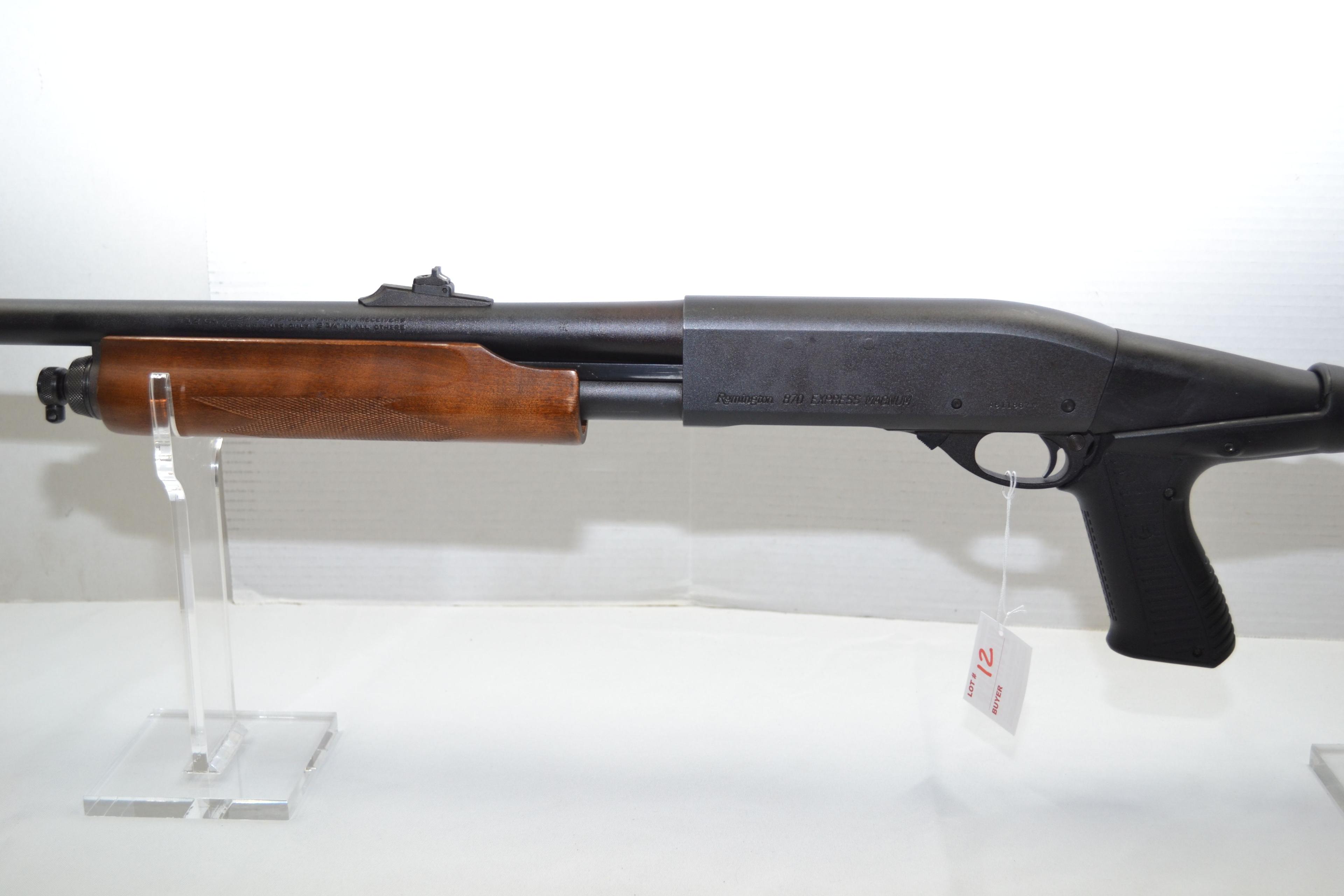 Remington 870 Express Magnum 12 Ga. 3" Cham. Pump Action Shotgun w/20" Open Cylinder Choke BBL, Rifl
