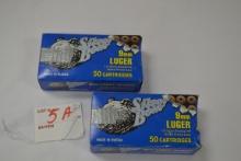 2 Boxes - Silver Bear 9mm Luger 115 gr. Nickel Plate; 50 Rds./Box; 2xBID