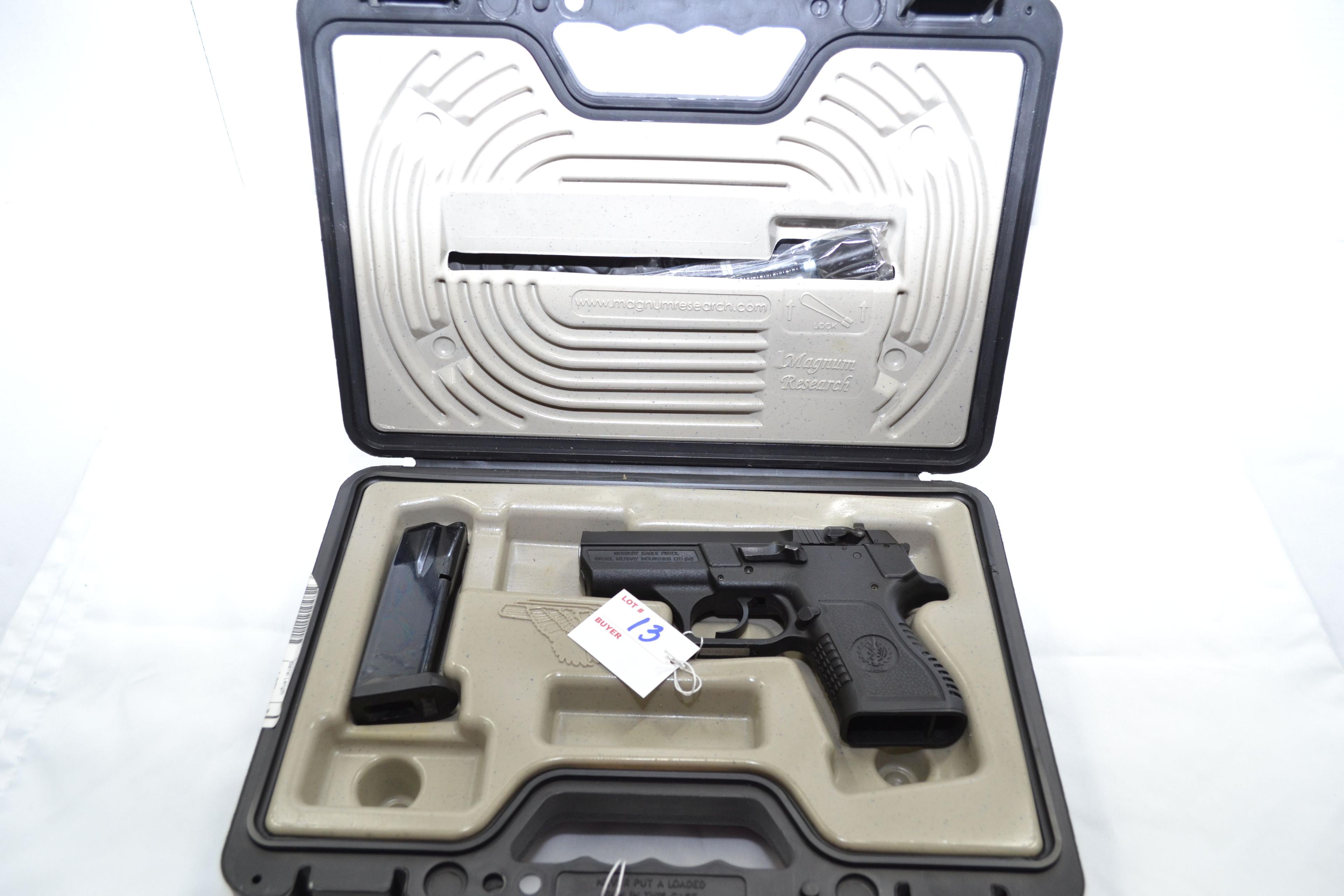 Magnum Research H3 Desert Eagle 9mm Cal. Semi-Auto Double Action Pistol w/1-10 Rd. Magazine, Factory
