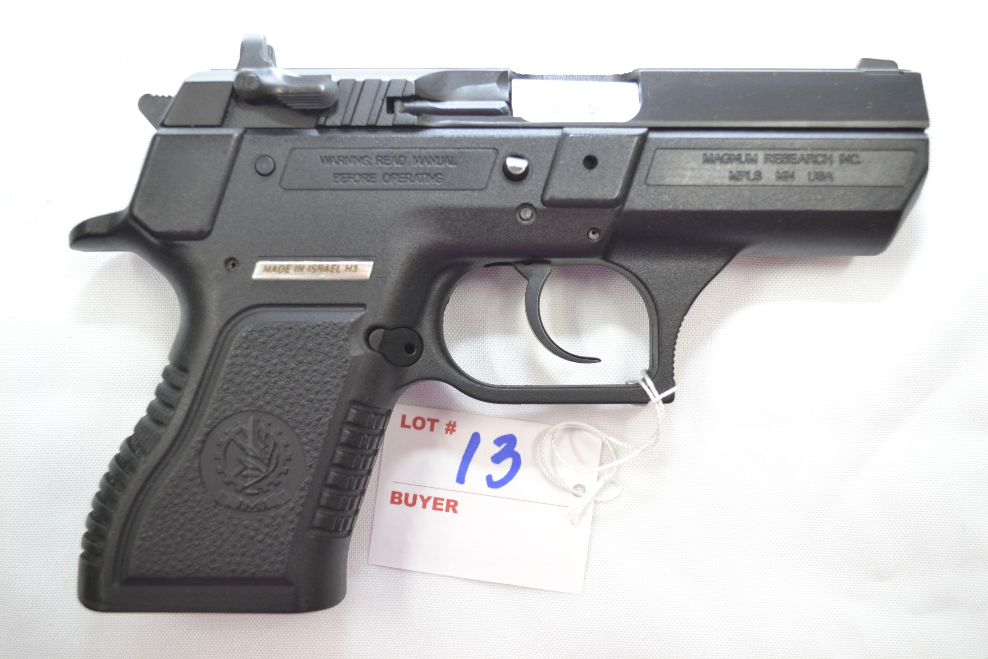 Magnum Research H3 Desert Eagle 9mm Cal. Semi-Auto Double Action Pistol w/1-10 Rd. Magazine, Factory