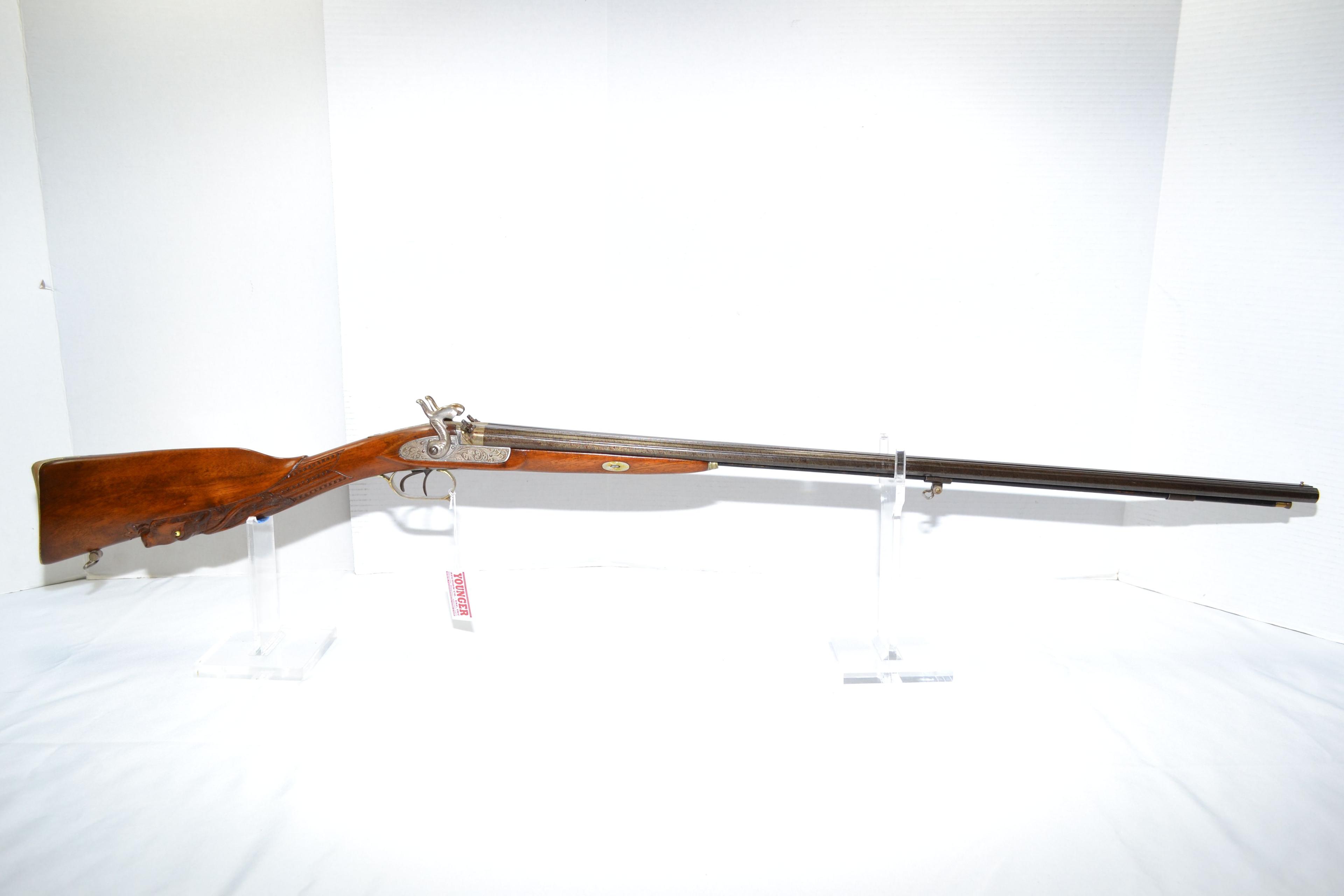 Trochado Damasco Casa La Port Side-by-Side Double Octagon BBL Muzzle Loading Percussion Shotgun w/Do