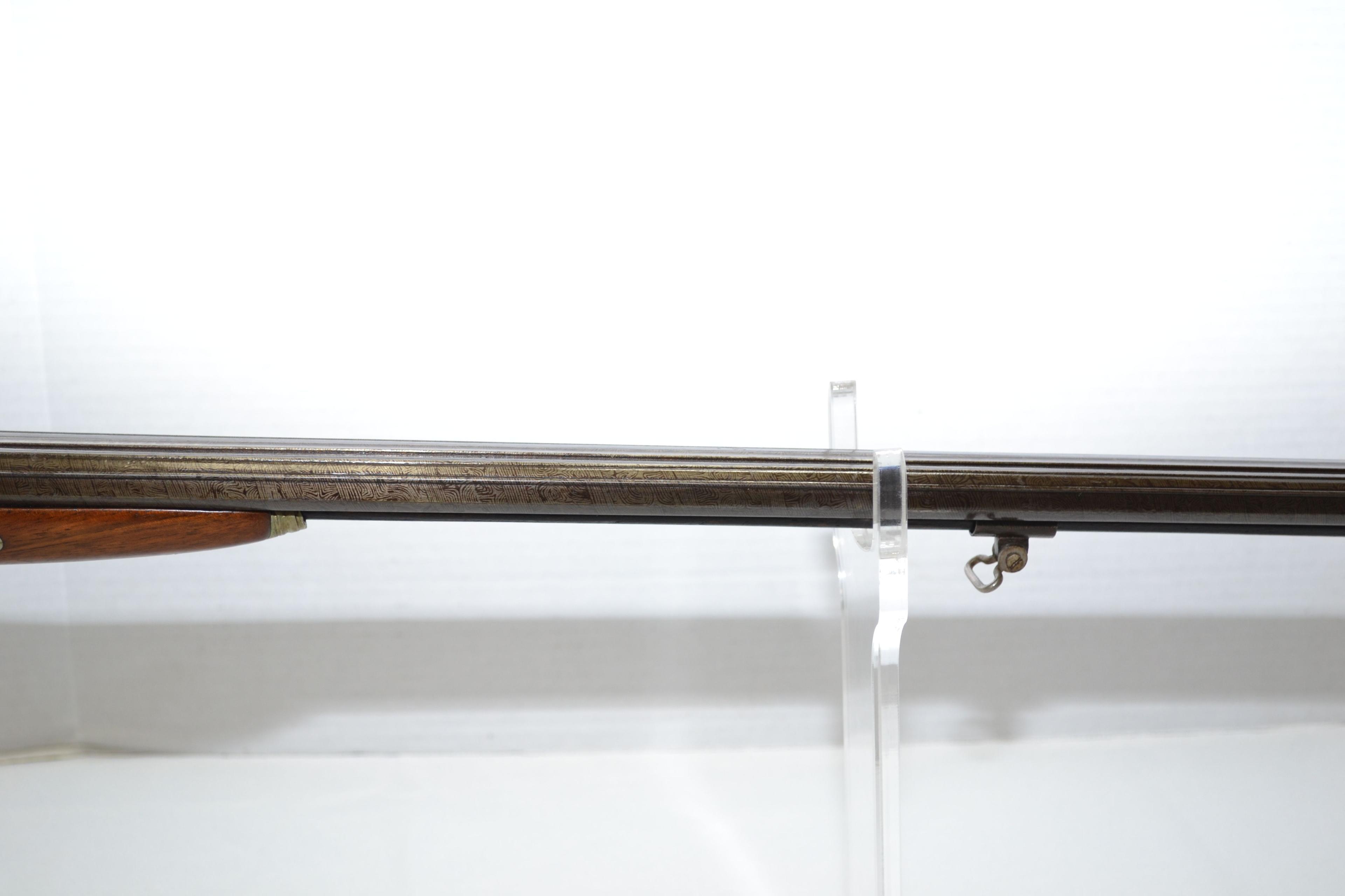 Trochado Damasco Casa La Port Side-by-Side Double Octagon BBL Muzzle Loading Percussion Shotgun w/Do