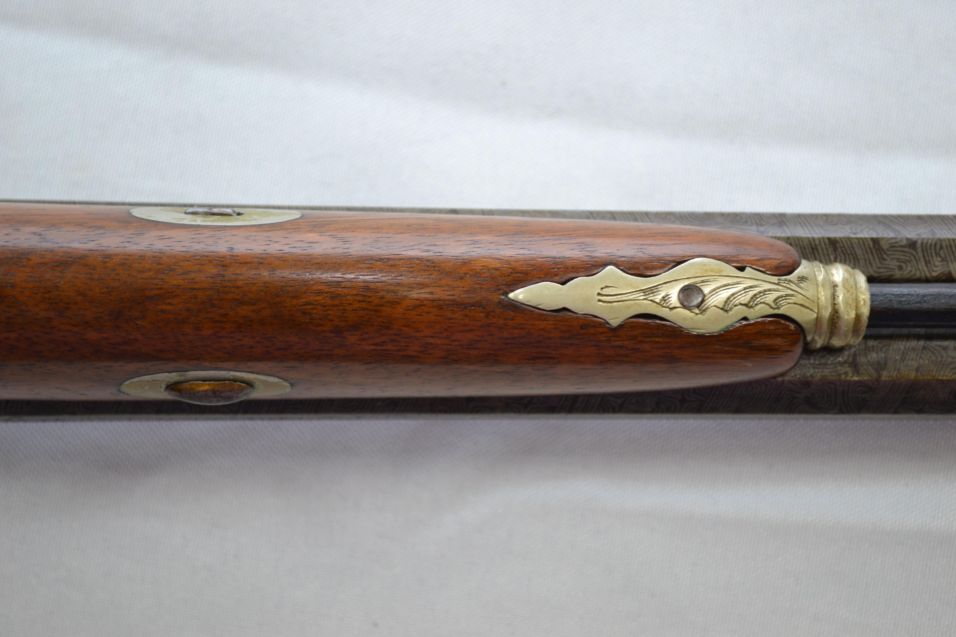 Trochado Damasco Casa La Port Side-by-Side Double Octagon BBL Muzzle Loading Percussion Shotgun w/Do