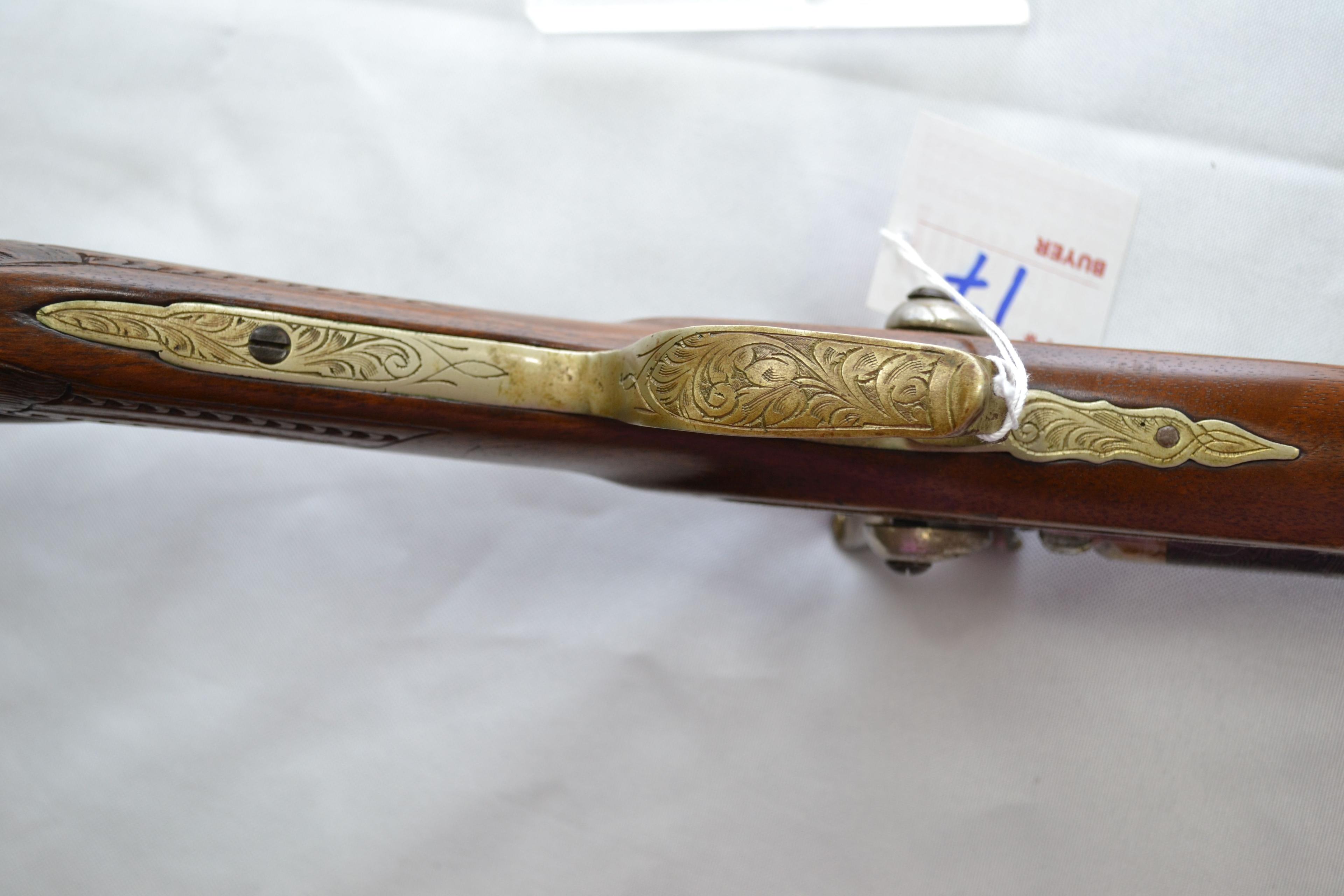 Trochado Damasco Casa La Port Side-by-Side Double Octagon BBL Muzzle Loading Percussion Shotgun w/Do
