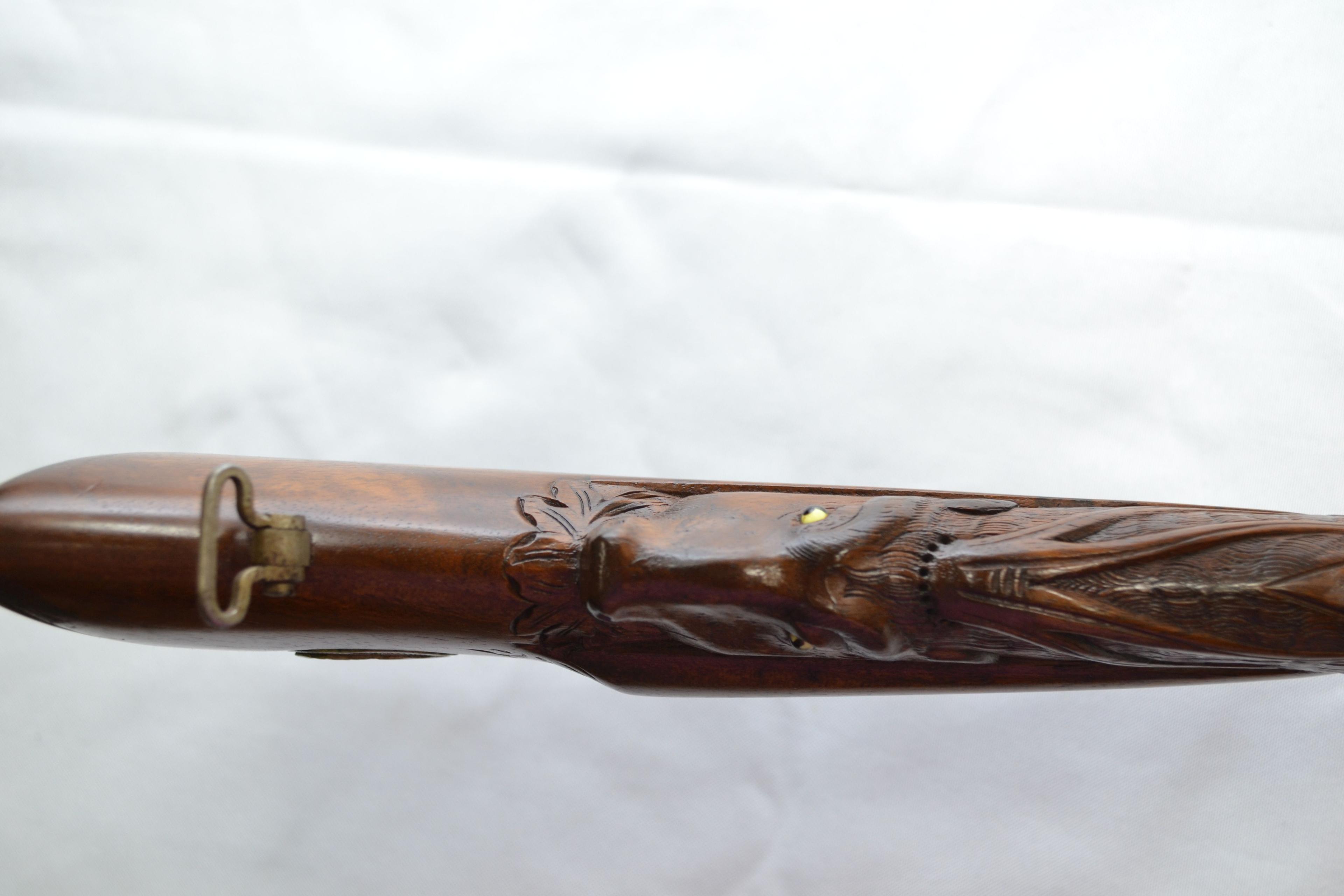 Trochado Damasco Casa La Port Side-by-Side Double Octagon BBL Muzzle Loading Percussion Shotgun w/Do