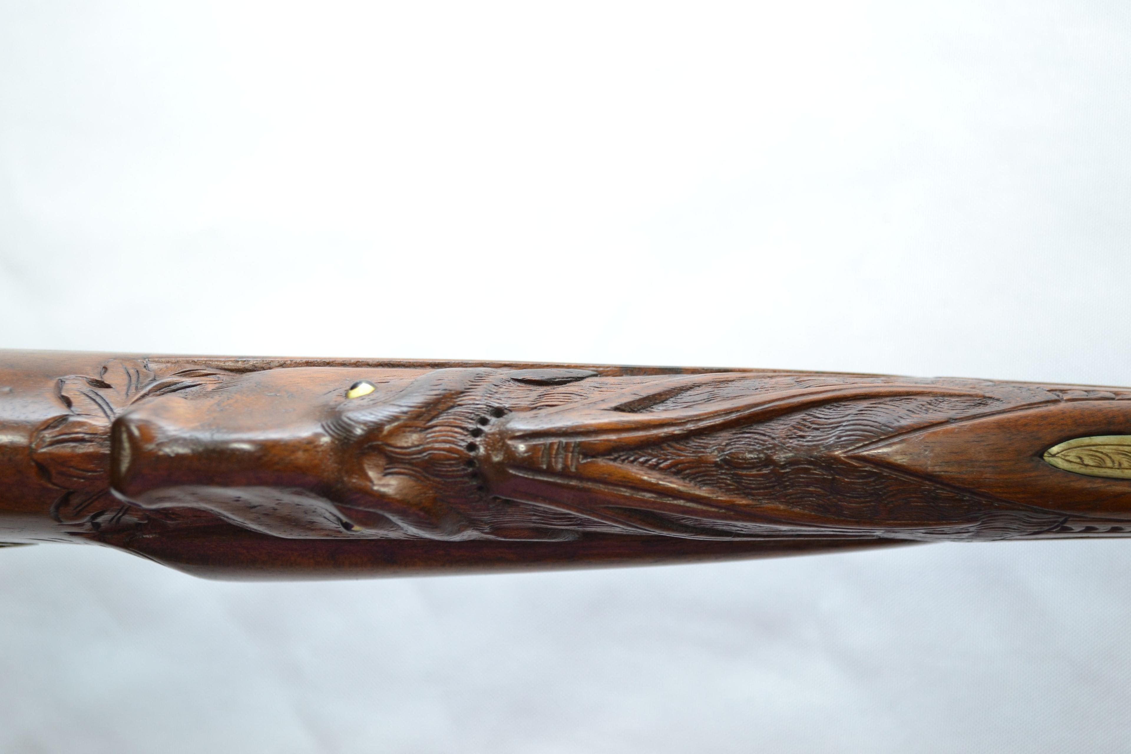 Trochado Damasco Casa La Port Side-by-Side Double Octagon BBL Muzzle Loading Percussion Shotgun w/Do