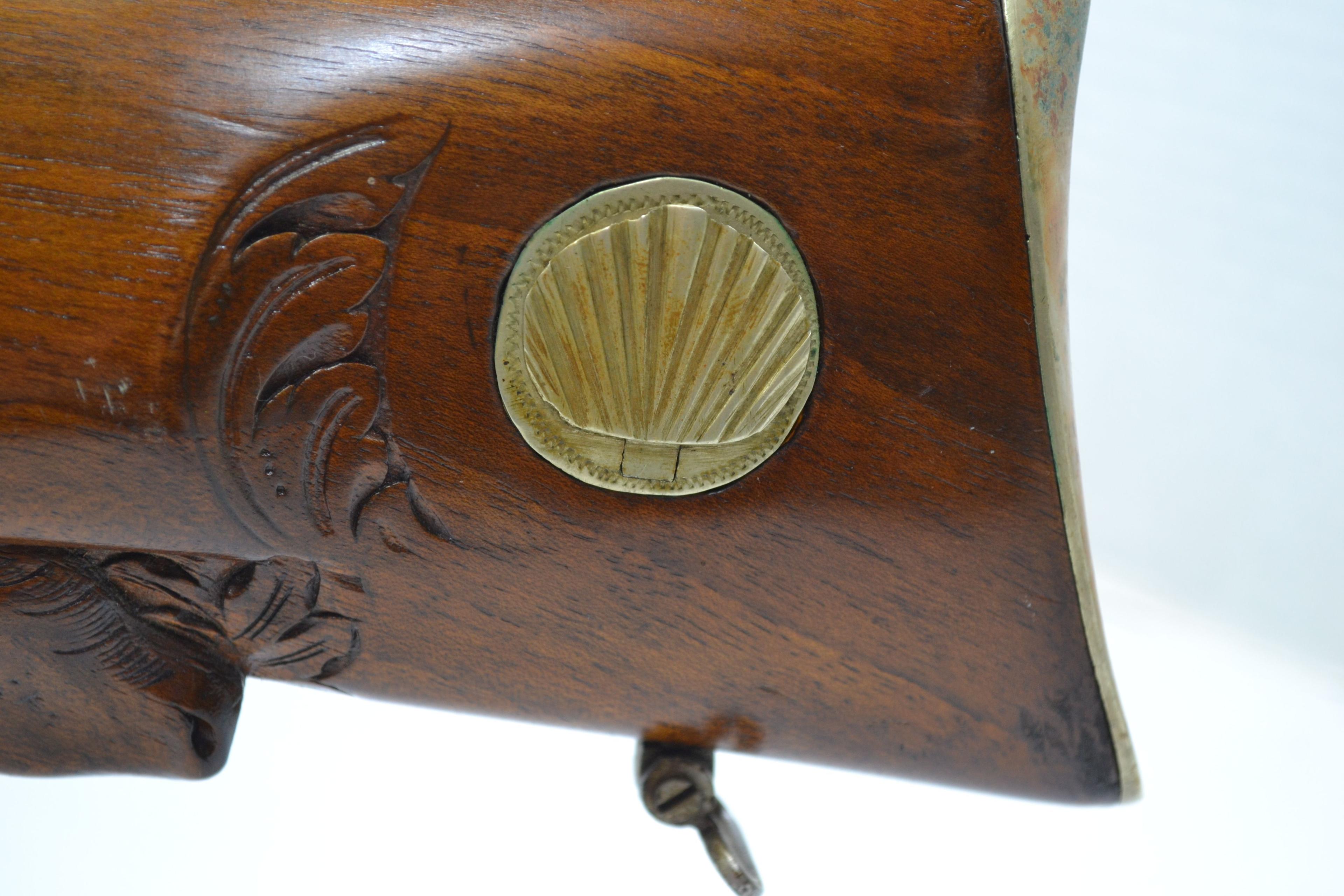 Trochado Damasco Casa La Port Side-by-Side Double Octagon BBL Muzzle Loading Percussion Shotgun w/Do