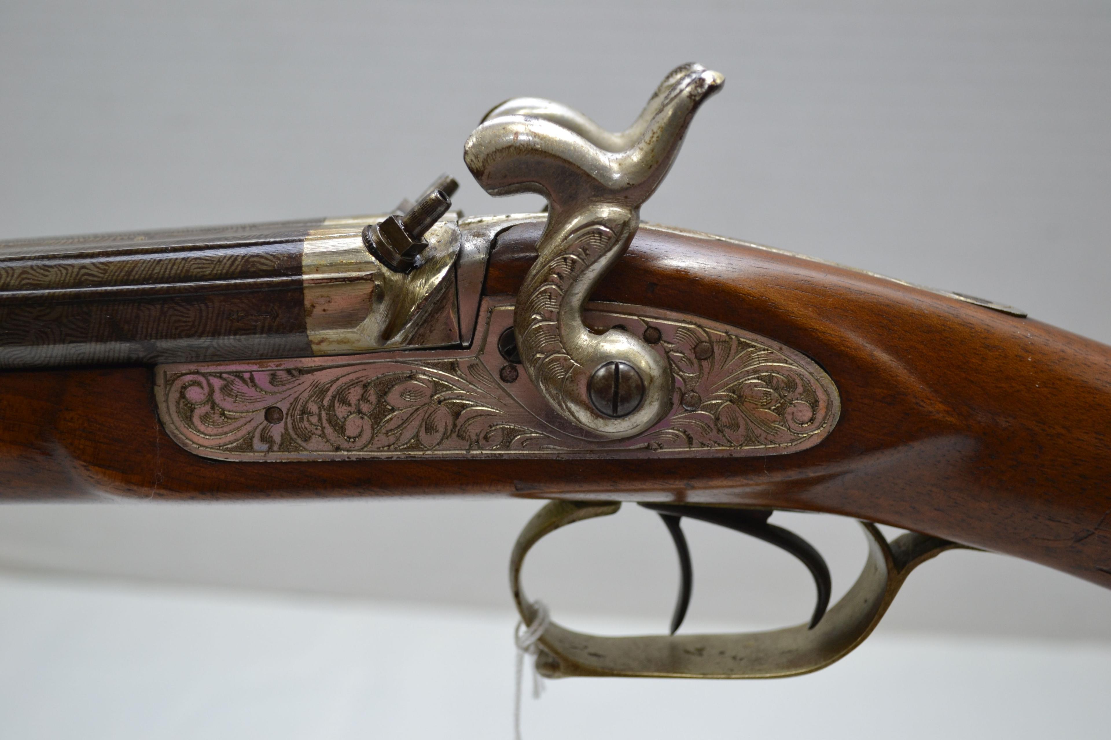 Trochado Damasco Casa La Port Side-by-Side Double Octagon BBL Muzzle Loading Percussion Shotgun w/Do