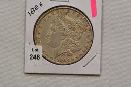 1886 Morgan Dollar; VF