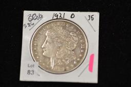 1921-D Morgan Dollar; XF