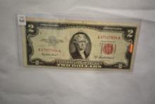 1953-A Two Dollar Red Seal Note; Circ.