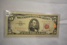 2 - 1963 Five Dollar Red Seal Notes; XF; 2xBID