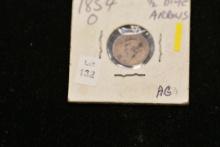 1854-O Half Dime; Arrows; AG