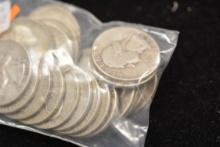 20 - Washington Silver Quarters; 20xBID