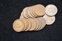 1 Lot of 20 - 1940s UK Half Pennies