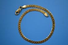 14K Gold Bracelet; Marked Italy; Approx. 7" Length