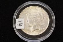 1922 Peace Dollar; AU+