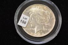 1922 Peace Dollar; AU+