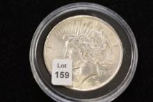 1922 Peace Dollar; AU+
