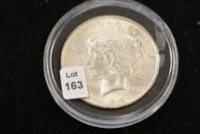 1922 Peace Dollar; AU+