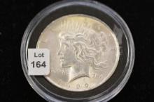 1922 Peace Dollar; AU+