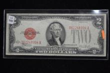 1928-F Two Dollar Red Seal Note; XF