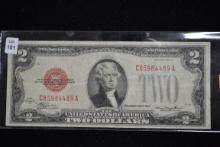 1928-D Two Dollar Red Seal Note; XF