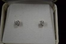 Pair of 0.5 Ct. Diamond Solitaire Pierced Earrings