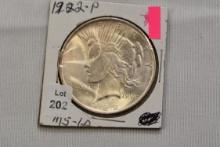 1922 Peace Dollar; MS