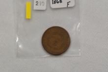 1868 Two Cent Piece; F