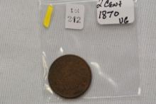 1870 Two Cent Piece; VG