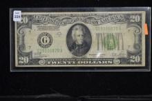 1928-B Twenty Dollar Note; XF