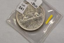 1853 Canadian One Dollar Coin; .800 Silver