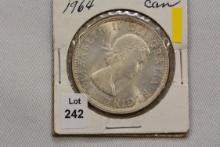 1964 Canadian One Dollar Coin; .800 Silver