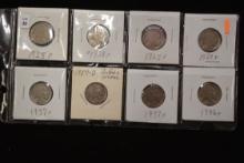 1 Lot of 15 Buffalo Head Nickels; All w/Dates