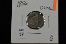 1856 Seated Liberty Dime; G
