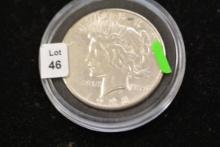 1923 Peace Dollar; VF