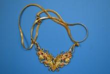 Black Hills Gold Necklace w/Signature Grapevine Design; Approx. 15" Length
