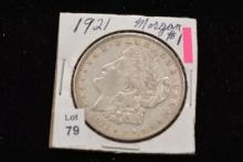 1921 Morgan Dollar; XF