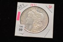 1921 Morgan Dollar; AU