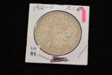 1921-D Morgan Dollar; MS60
