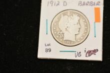 1912 Barber Half Dollar; VG