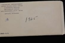 3 - U.S. Mint Proof Sets including 1965, 1968, and 1969; 3xBID