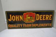 1986 John Deere Porcelain Sign; 22"x8-1/2"