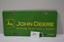 John Deere Tin License Plate