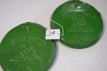 Pair of John Deere Cast Iron Planter Lids