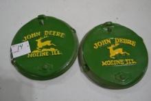 Pair of John Deere Cast Iron Planter Lids