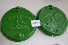 Pair of John Deere Cast Iron Planter Lids